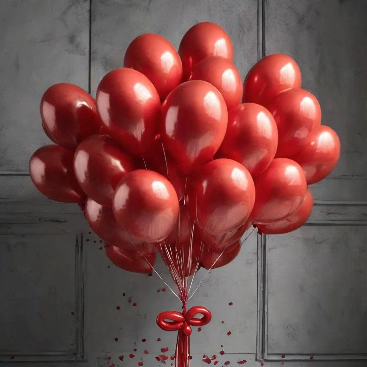 Valentines Day Balloons - High Quality made in USA | Red Balloon Bouquet | Red Garland | Anniversary Balloon Decoration | Helium Balloons