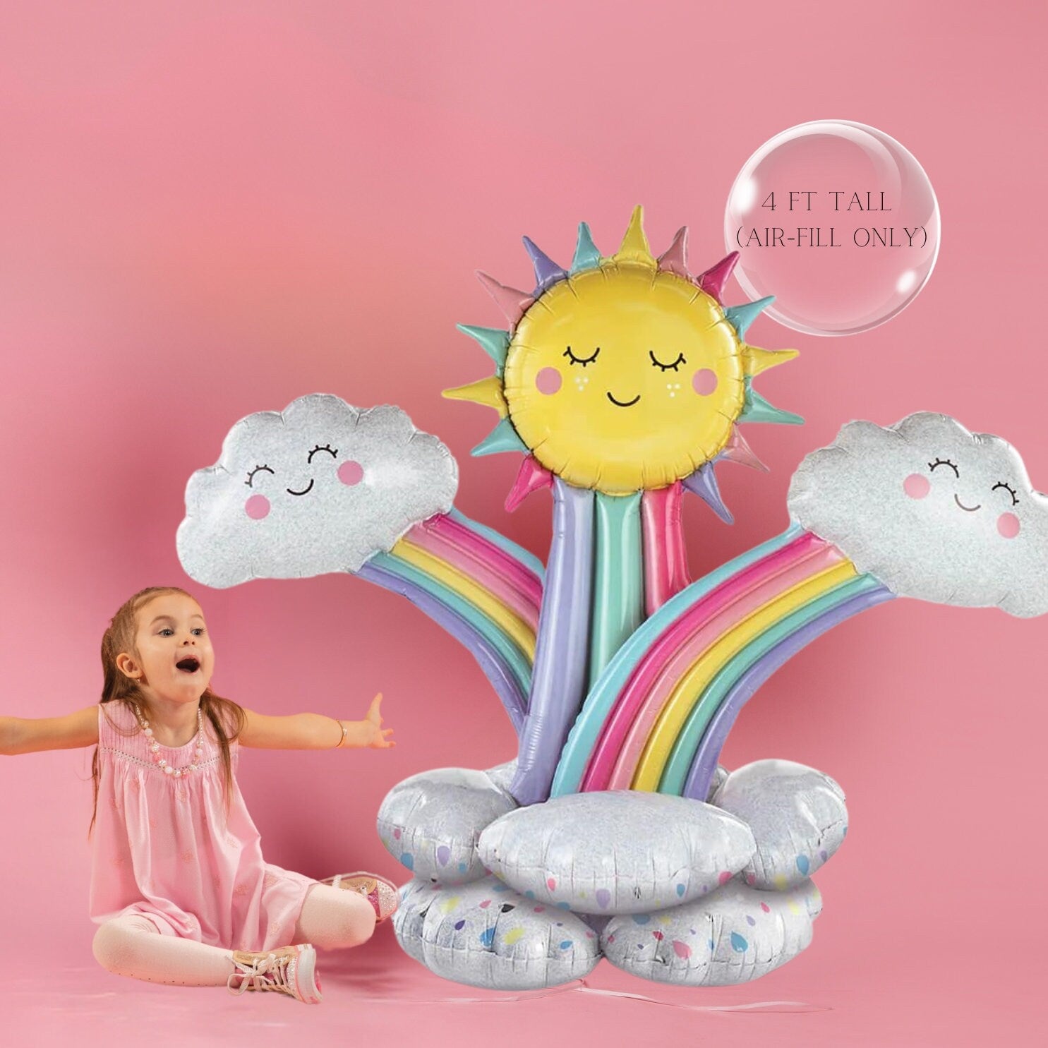 Life Size Unicorn Balloon | Unicorn Birthday | Rainbow Party Decorations | 1st birthday | 2nd birthday | 3rd bday |Pastel Rainbow |Lucky One