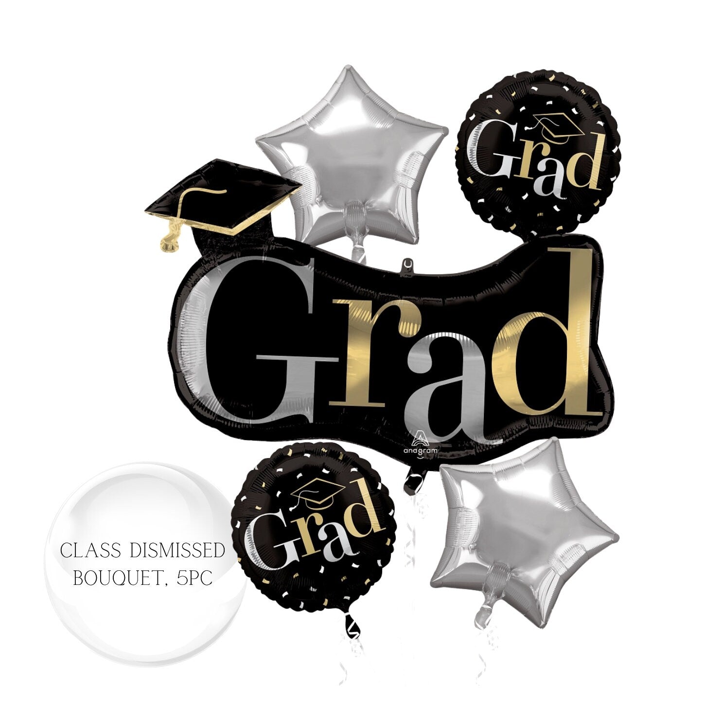 Graduation Balloons | Sprinkle Confetti Balloons | Graduation Party | Graduation Decoration | Congratulations Graduate | Graduation Cap