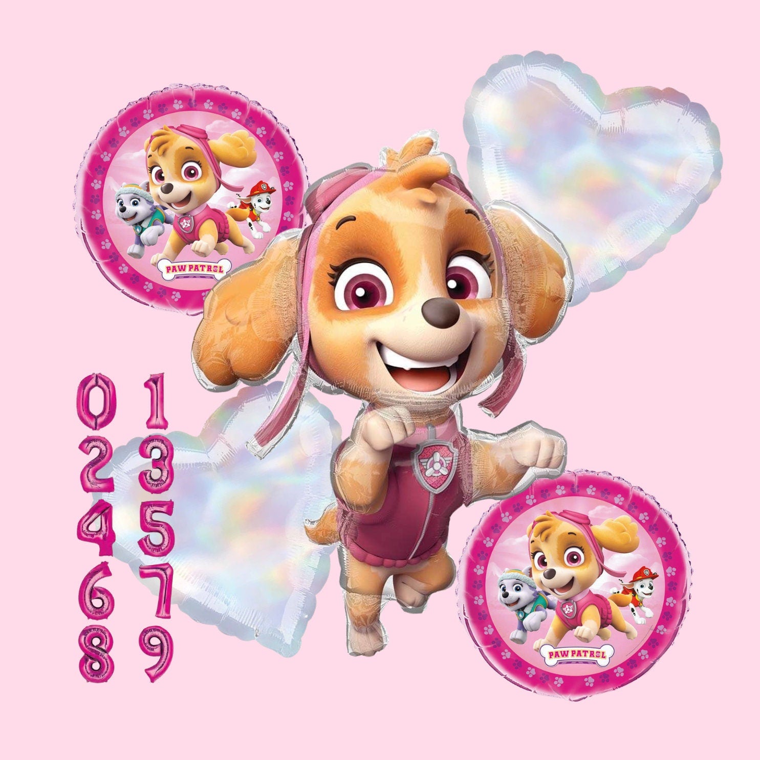 Paw Patrol Girl Balloon Bouquet - Anagram Licensed | Paw Patrol Girl Birthday decorations | Paw Patrol Girl party, Toddler birthday balloons