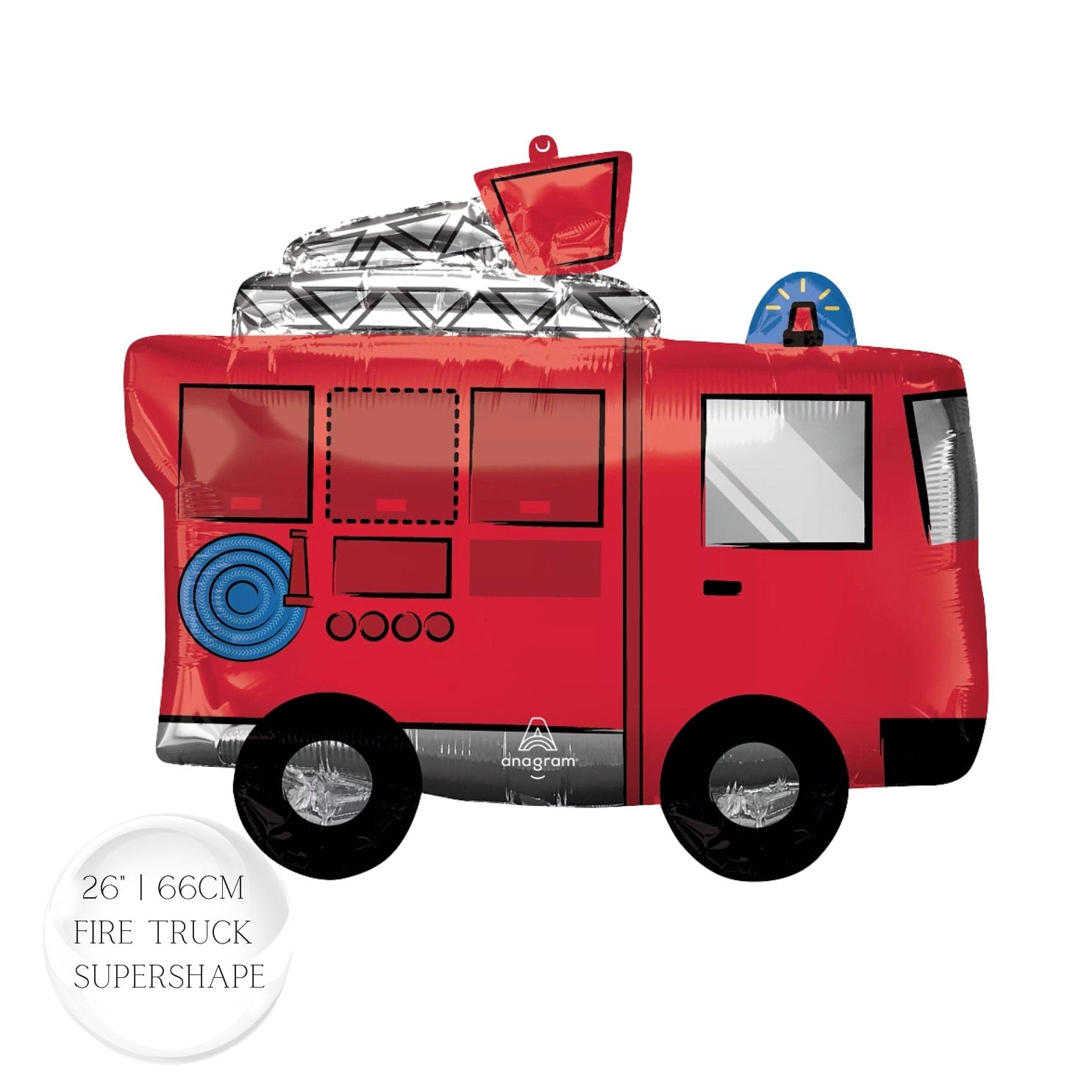 Fire Truck balloon | First Responders | Fire Truck Birthday | Fire Engine | Firetruck party| Birthday Balloons | Toddler birthday decoration