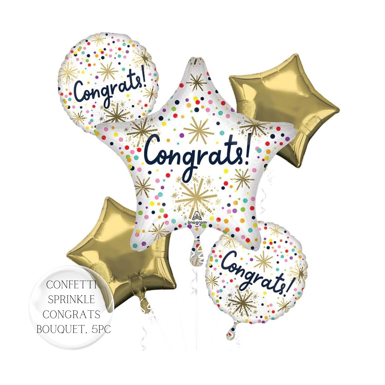 Graduation Balloons | Sprinkle Confetti Balloons | Graduation Party | Graduation Decoration | Congratulations Graduate | Graduation Cap