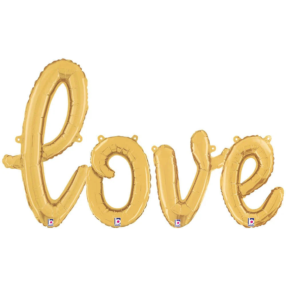 LOVE - BETALLIC SCRIPT LETTERS KIT (AIR-FILL ONLY)