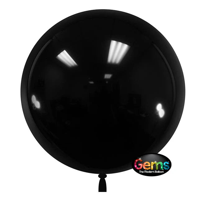 32 inch GEMS BALLOON - RAVEN BLACK (2 PK)
