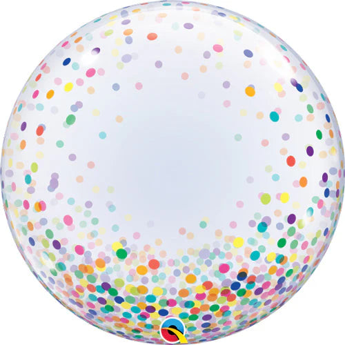24 inch DECO BUBBLE - COLORFUL CONFETTI DOTS