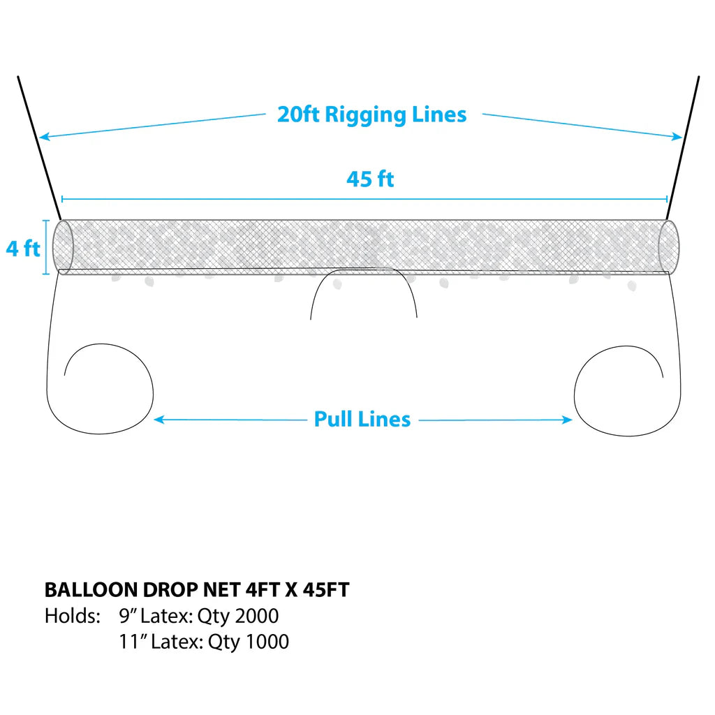 BOSS 2000™ - BALLOON DROP NET - 45ft x 4.5ft