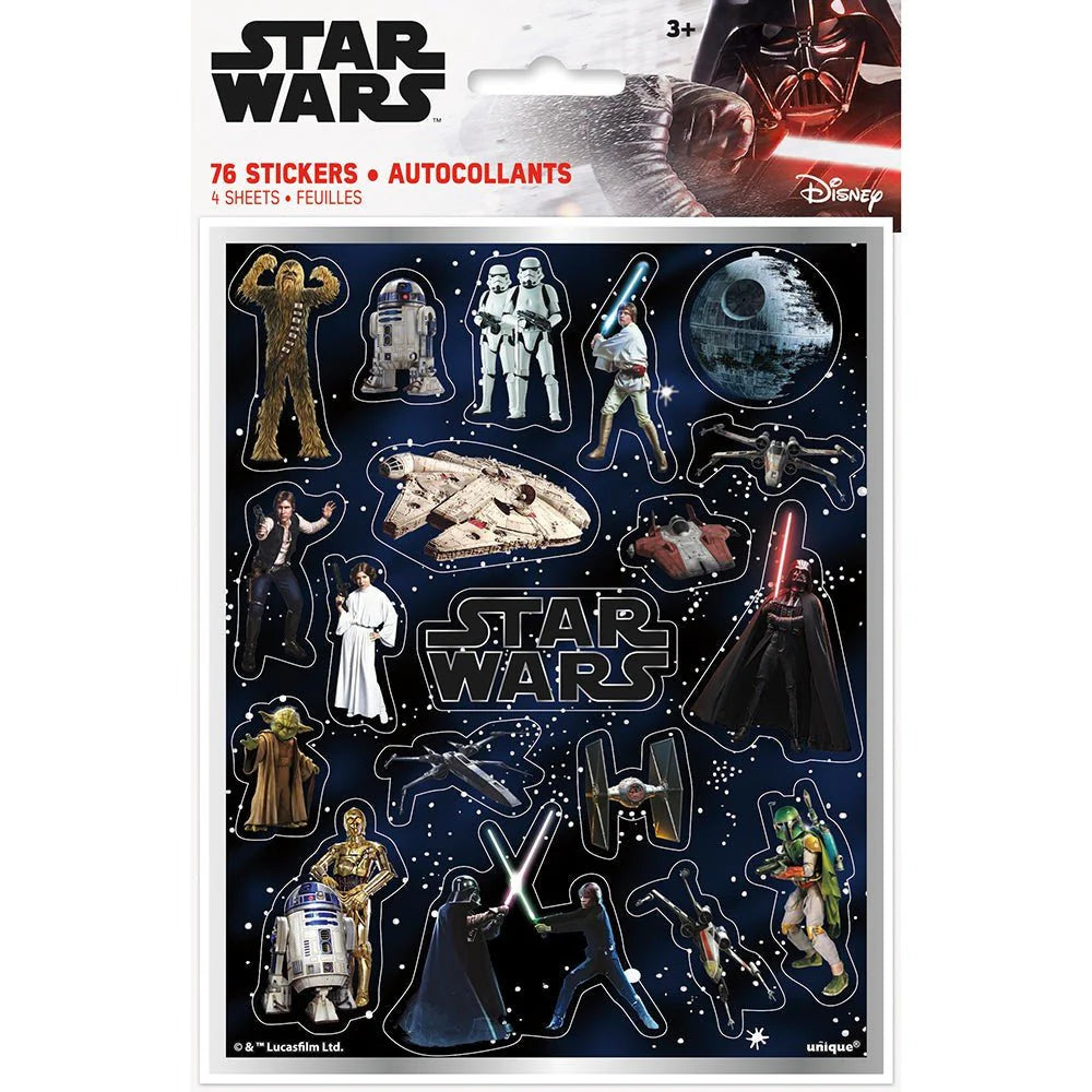 STAR WARS CLASSIC STICKERS SHEETS (76 PK)