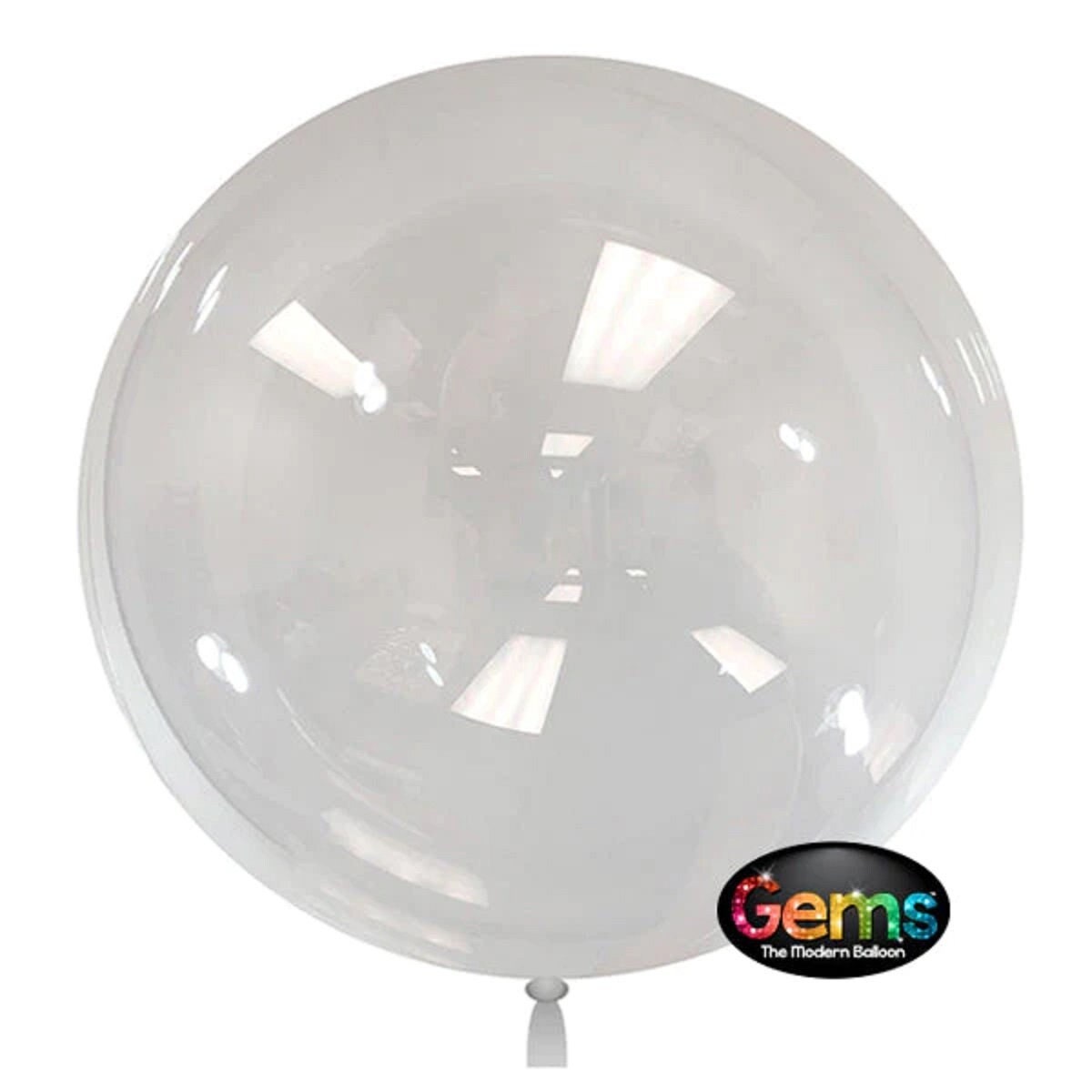 GEMS Bubble BALLOONS CLEAR, Transparent Bobo Balloons, Stylish Upscale Spherical Clear Balloon for bridal shower, baby shower/birthday