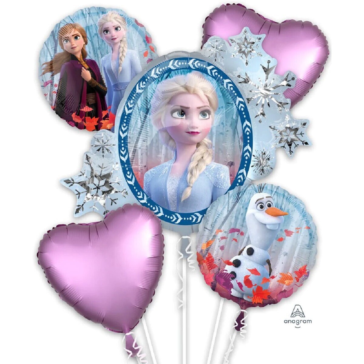 Frozen 2 Balloon Bouquet | Elsa, Anna and Olaf 5piece Balloon Bouquet | Disney Frozen Themed Birthday | Frozen 2 Balloon Bouquet | Frozen 2