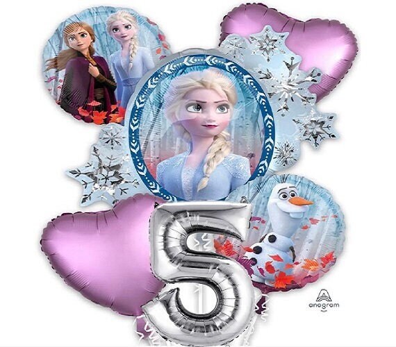 Frozen 2 Balloon Bouquet | Elsa, Anna and Olaf 5piece Balloon Bouquet | Disney Frozen Themed Birthday | Frozen 2 Balloon Bouquet | Frozen 2