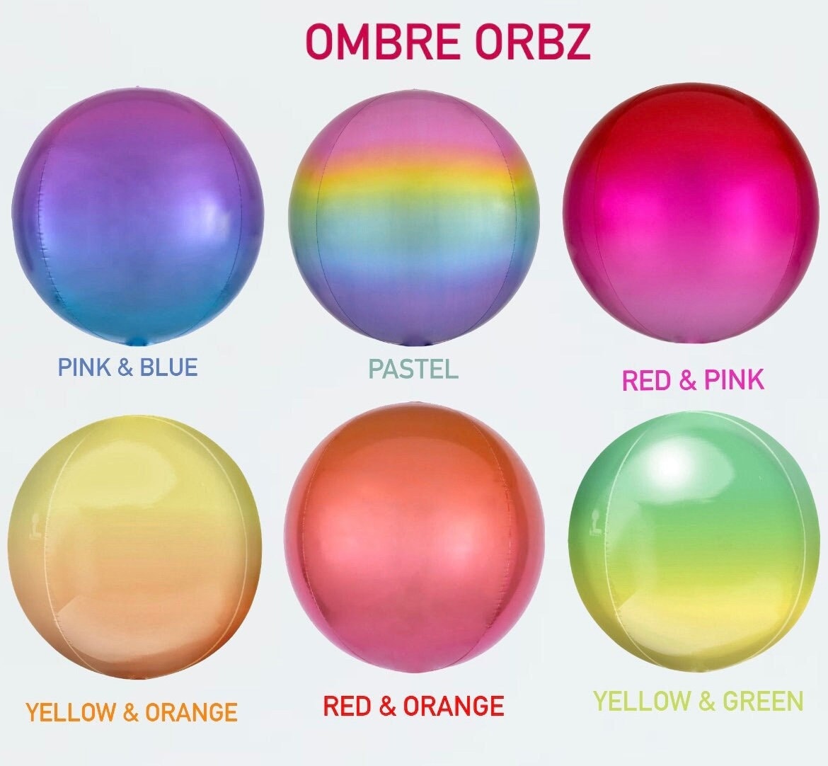 Ombre Orbz Balloons | Round Balloons | Ombre Orbz | Birthday Balloons | Unique Balloons | Party Balloons | Round shaped colorful balloons