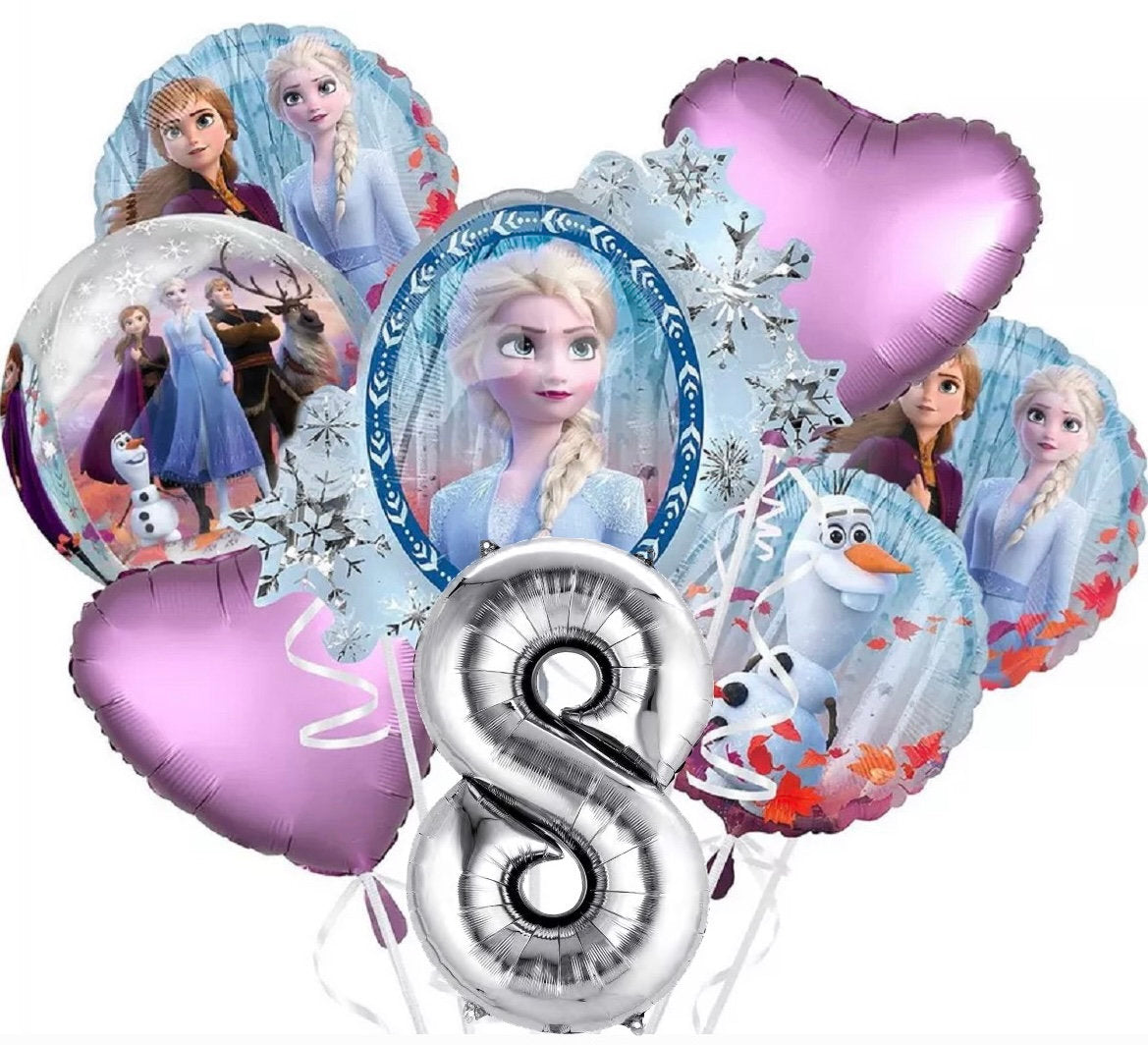 Frozen 2 Deluxe Balloon Bouquet with number | Frozen balloon bouquet | Frozen balloon garland | frozen balloon kit | Disney Frozen Birthday