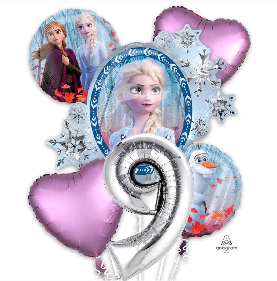 Frozen 2 Balloon Bouquet | Elsa, Anna and Olaf 5piece Balloon Bouquet | Disney Frozen Themed Birthday | Frozen 2 Balloon Bouquet | Frozen 2