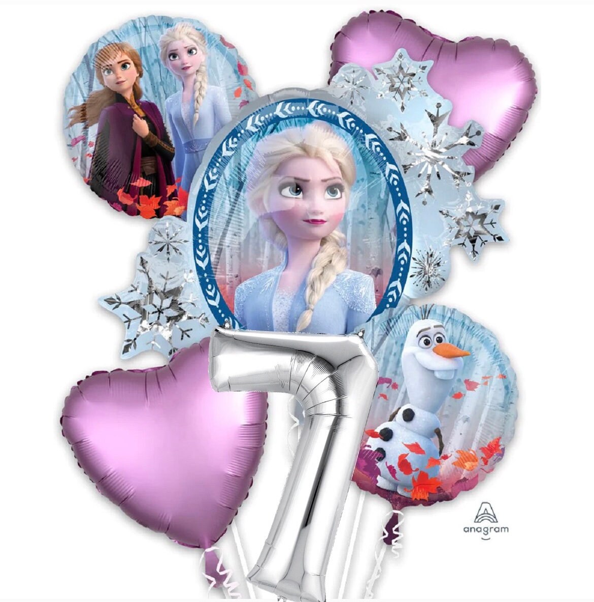 Frozen 2 Balloon Bouquet | Elsa, Anna and Olaf 5piece Balloon Bouquet | Disney Frozen Themed Birthday | Frozen 2 Balloon Bouquet | Frozen 2