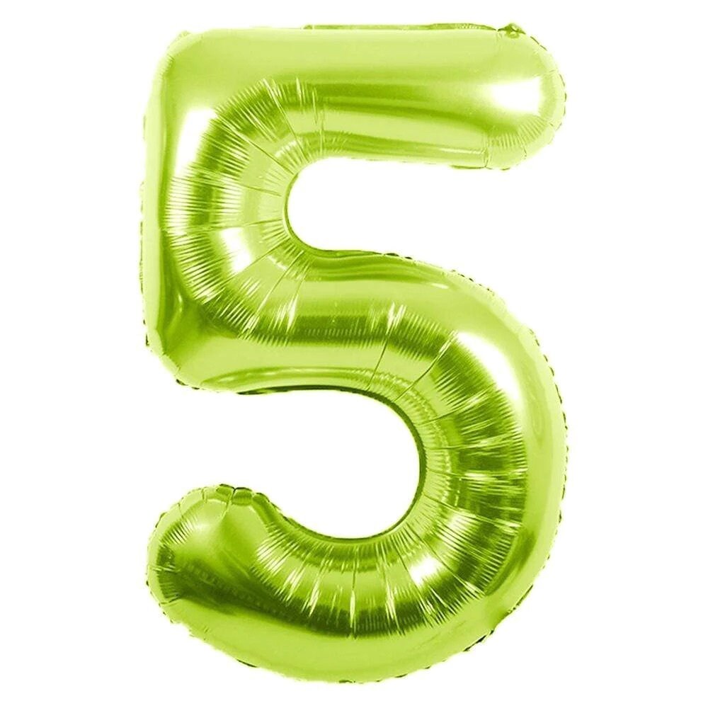 Number Balloons | Foil Mylar Number Balloons | Green Number Balloons 34in | Metallic Green Number Balloons | Green Balloon Numbers