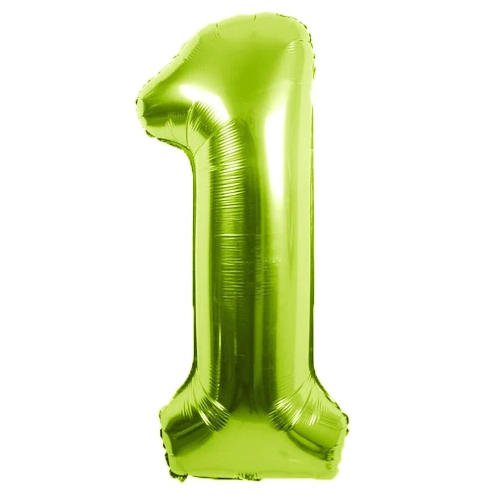 Number Balloons | Foil Mylar Number Balloons | Green Number Balloons 34in | Metallic Green Number Balloons | Green Balloon Numbers