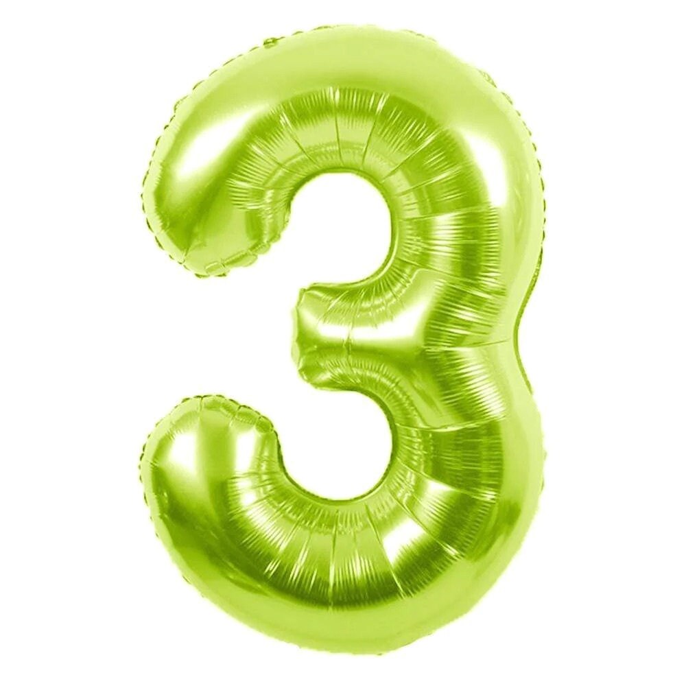 Number Balloons | Foil Mylar Number Balloons | Green Number Balloons 34in | Metallic Green Number Balloons | Green Balloon Numbers