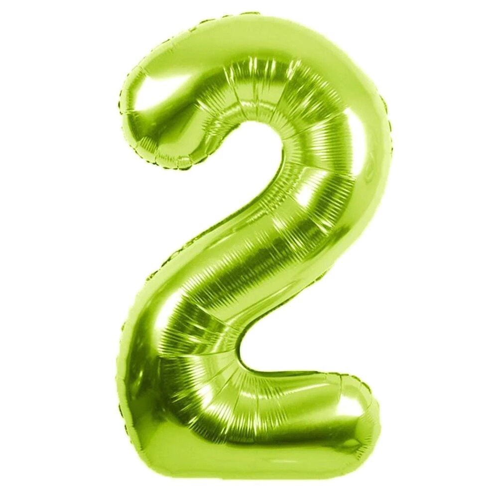 Number Balloons | Foil Mylar Number Balloons | Green Number Balloons 34in | Metallic Green Number Balloons | Green Balloon Numbers