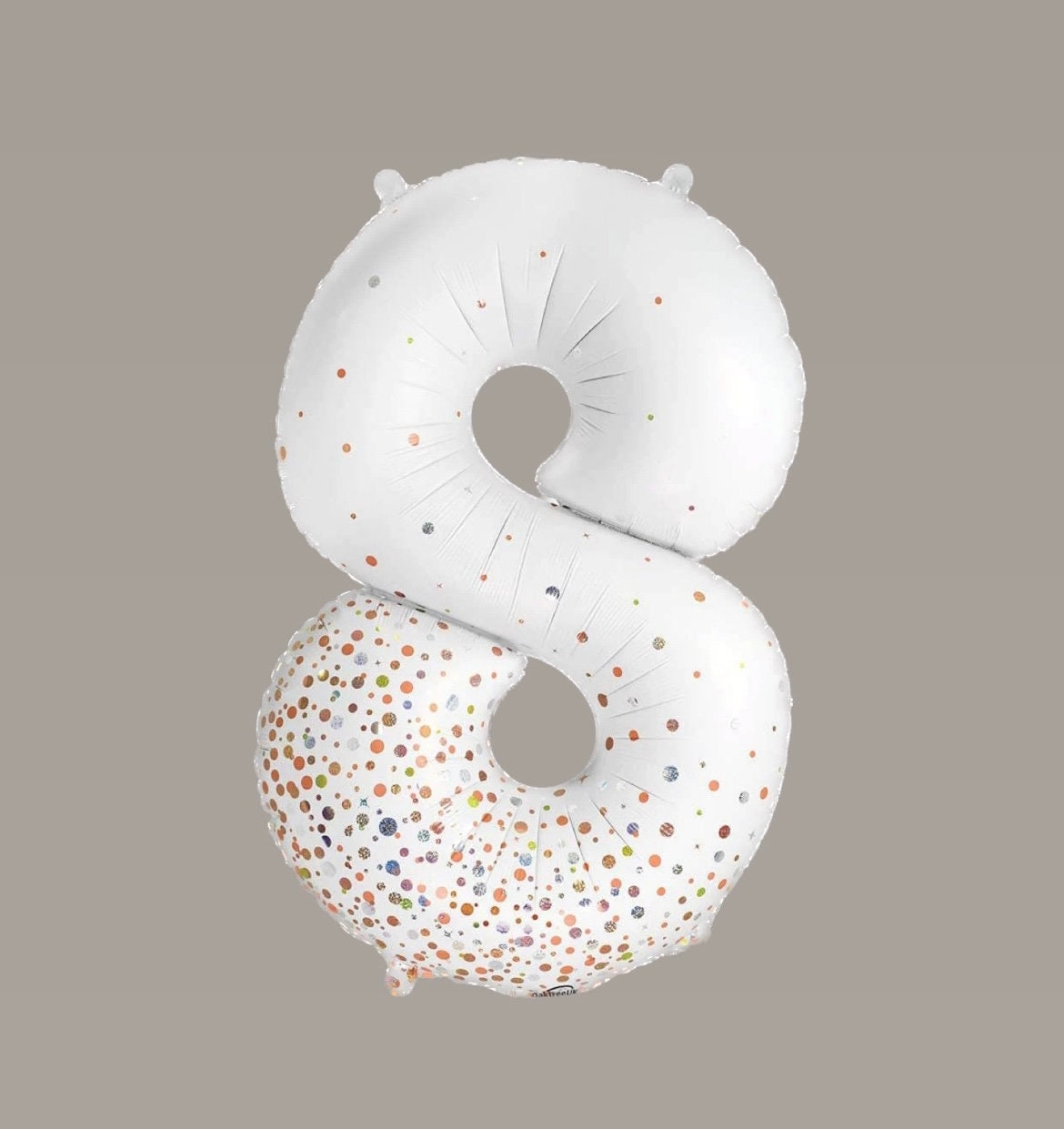 Giant White Number Balloons | Number Foil Balloons | Number Helium Balloons | White Number Balloons | White Sparkle Fizz Numbers 34in