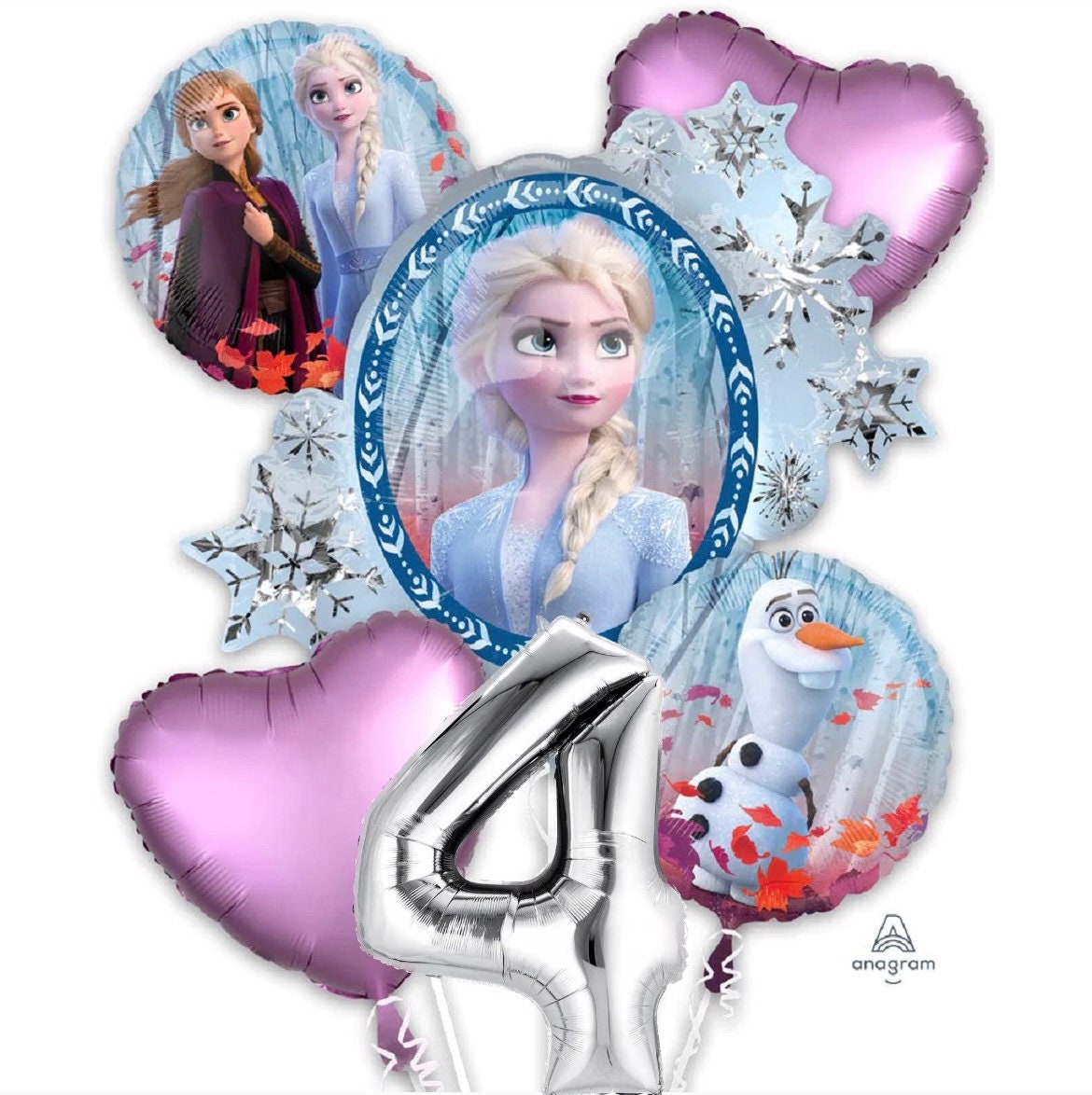 Frozen Snowflake Balloon | Winter Wonderland Snowflake Balloon | Frozen 2 Elsa, Anna Themed Birthday Balloons | Large Clear Snowflake