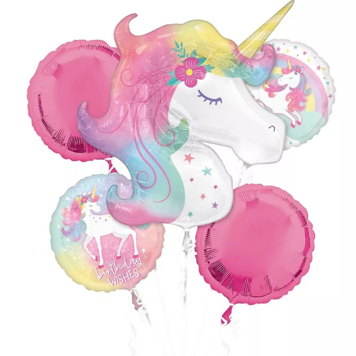 46" Tall Unicorn Airwalker | Magical Unicorn Airwalker | Enchanted Unicorn Foil Balloon | Jumbo Unicorn Balloon | Pink Unicorn Birthday