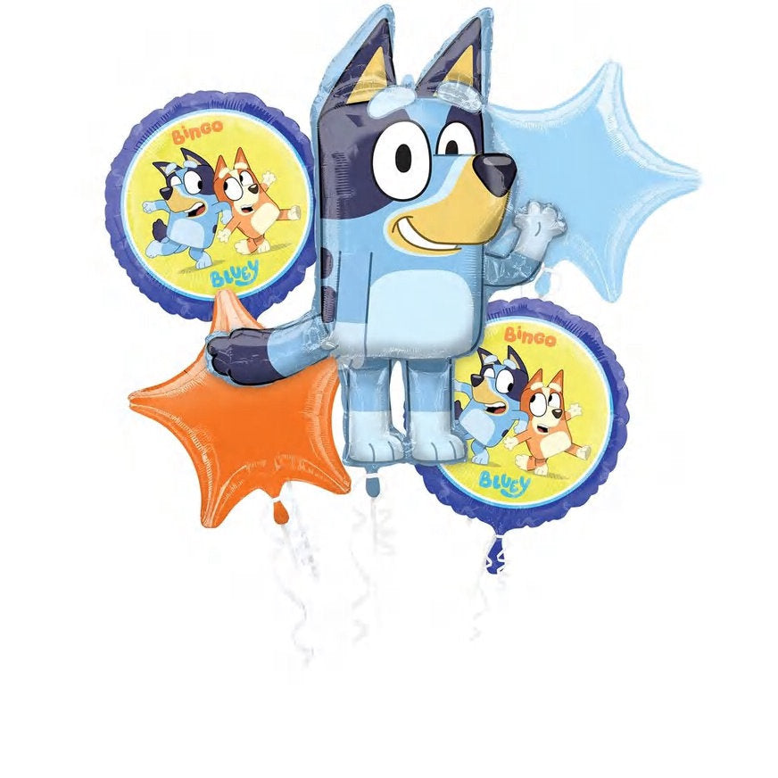 Bluey Balloon Bouquet | Bluey Helium Balloon | Bluey Decorations | Kids Bluey Birthday Party Decor | Bluey Foil Mylar Balloon Bouquet