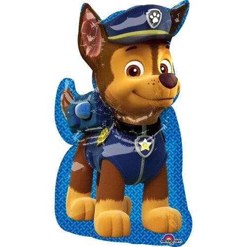 24" PAW PATROL-CHASE (Air-Fill Only) | Paw Patrol Balloons | Chase Paw Patrol Foil Balloon Bouquet | Paw Patrol party supplies and decor