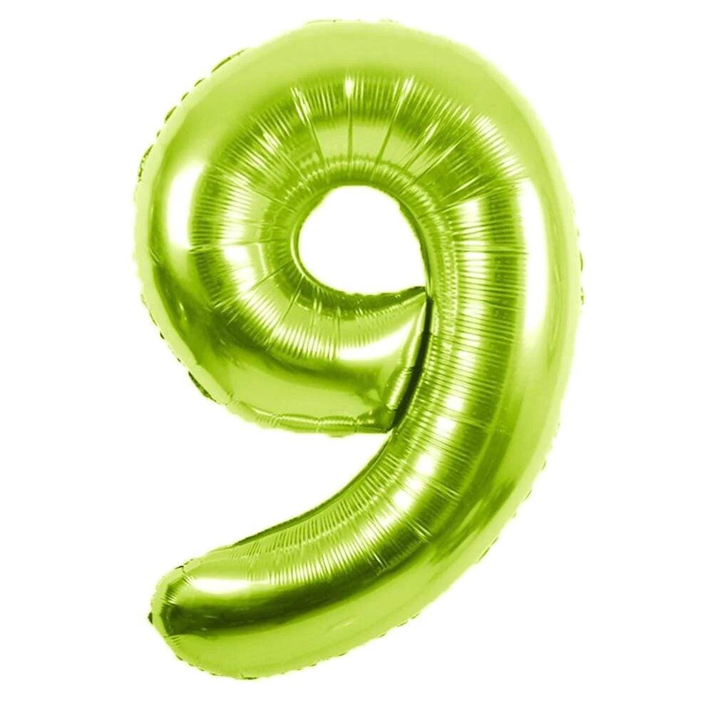 Number Balloons | Foil Mylar Number Balloons | Green Number Balloons 34in | Metallic Green Number Balloons | Green Balloon Numbers