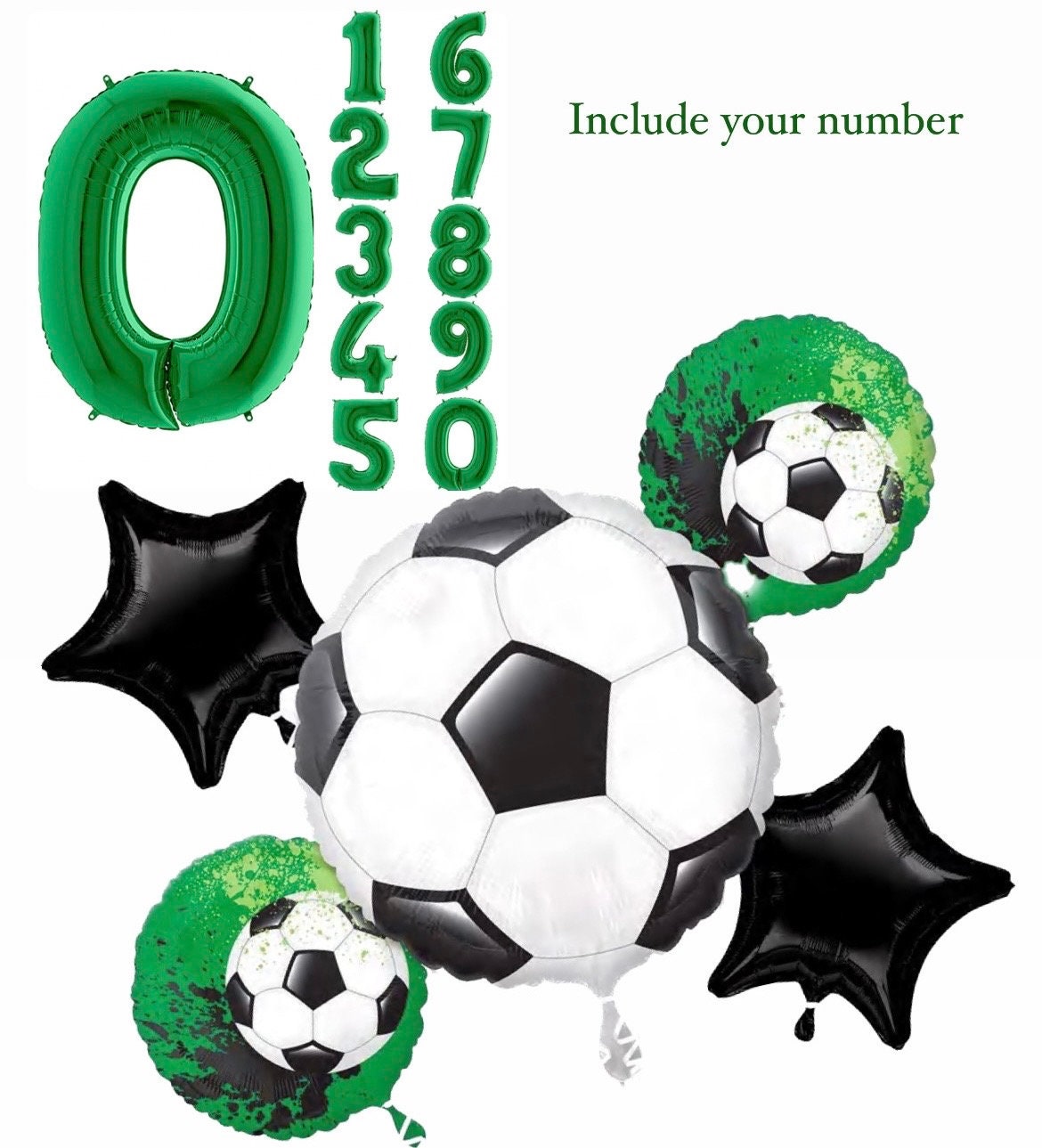 Soccer Balloons | Soccer Balloon Bouquet | Goal Getter Helium Balloons | Goal Getter Balloons | Soccer Party Decorations | Soccer supplies