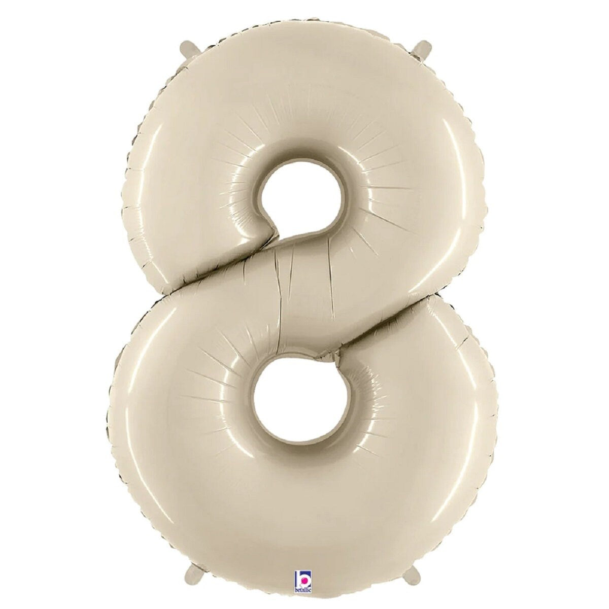 Nude Number Balloon | Cream Mylar Balloons 34" | White Sand Number Balloons | Light Beige Giant Balloons | Boho Birthday Balloons | Neutral