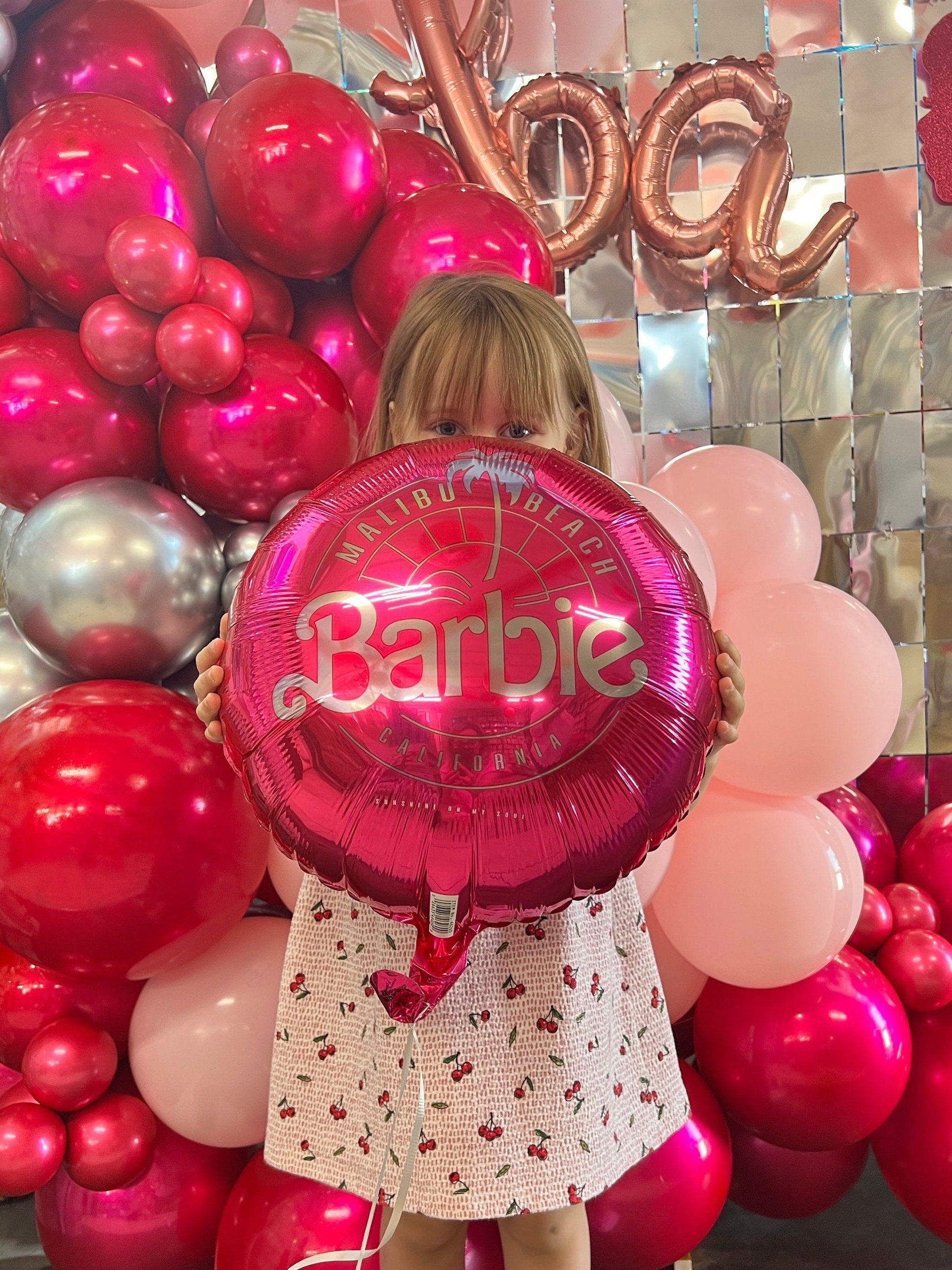 Barbie Balloons | Barbie Stars Balloon Bouquet | Malibu Barbie Helium Balloons | Malibu Beach Barbie Balloons | Barbie Party Decorations