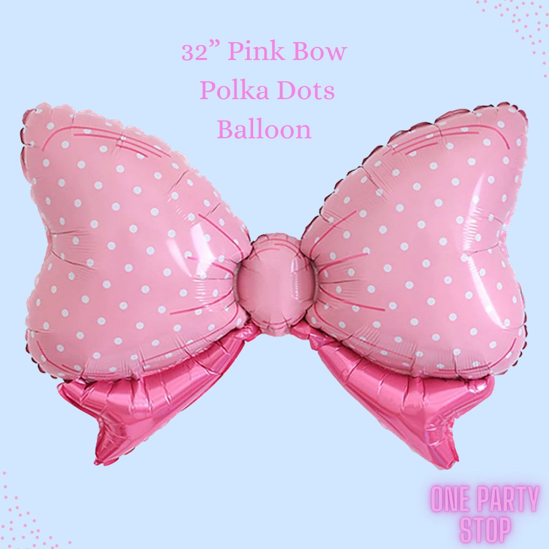 First Birthday | Balloon Tower with Pink Bow Balloon | Birthday Minnie Balloons | Barbie Birthday | Girls Pink Birthday | 3rd