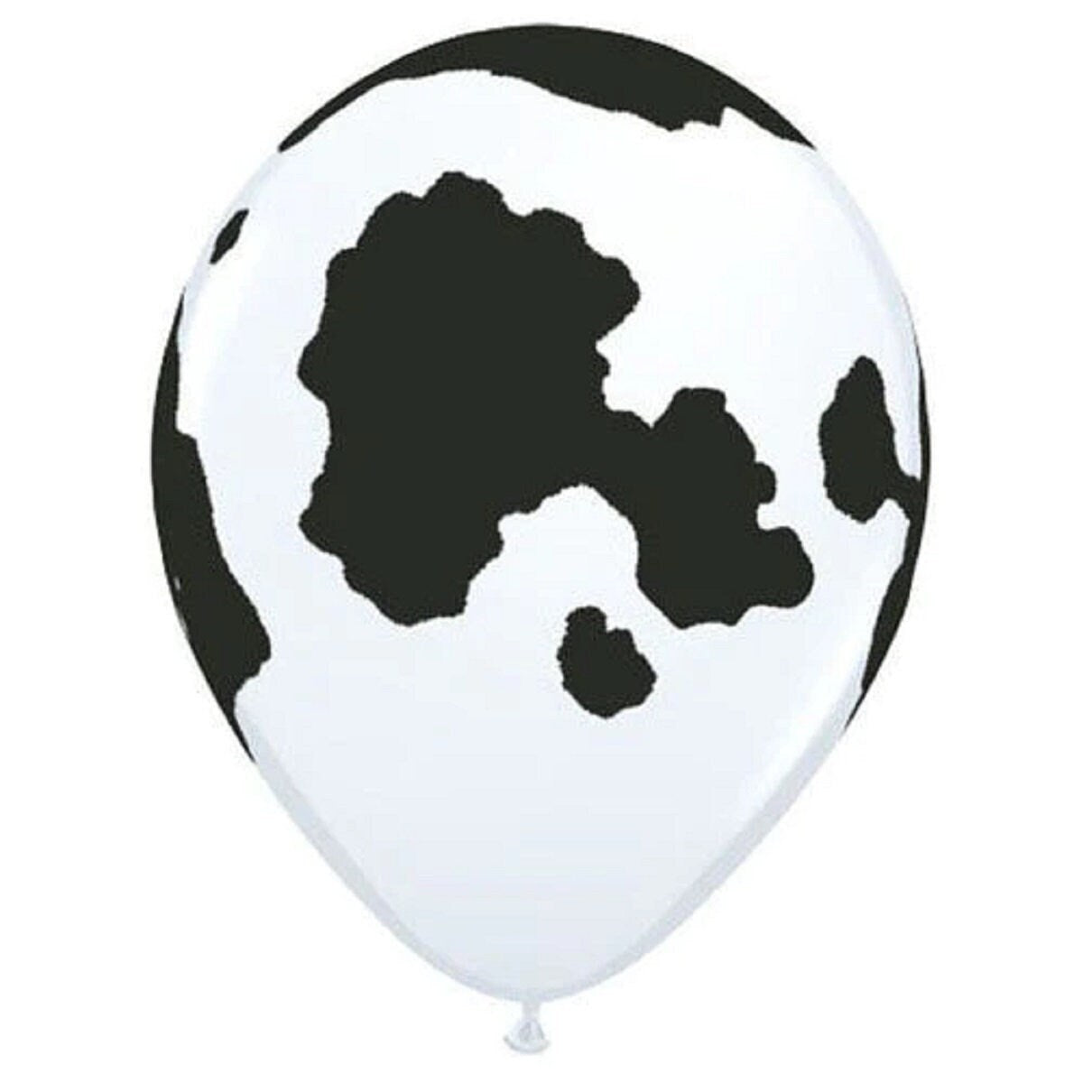 11" High Quality Western Cow Balloons | White Cow Print Balloons Qualatex | Farm Balloons | Barnyard Party Decorations | Country party