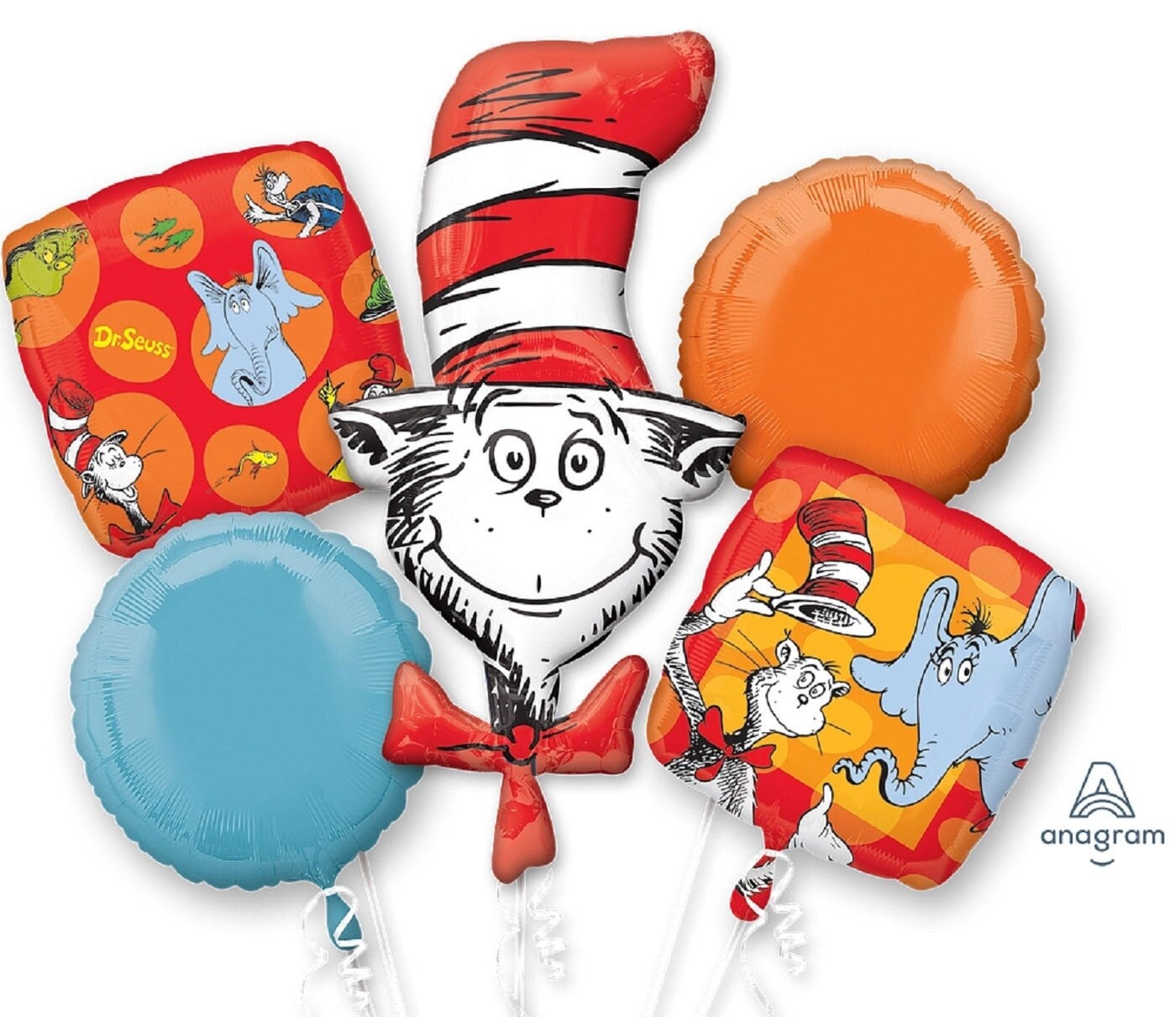 Dr Seuss Balloon | Dr Seuss Balloon Bouquet | Cat in the Hat Balloons | Dr Seuss birthday party | Dr Seuss decorations | Dr Seuss Helium