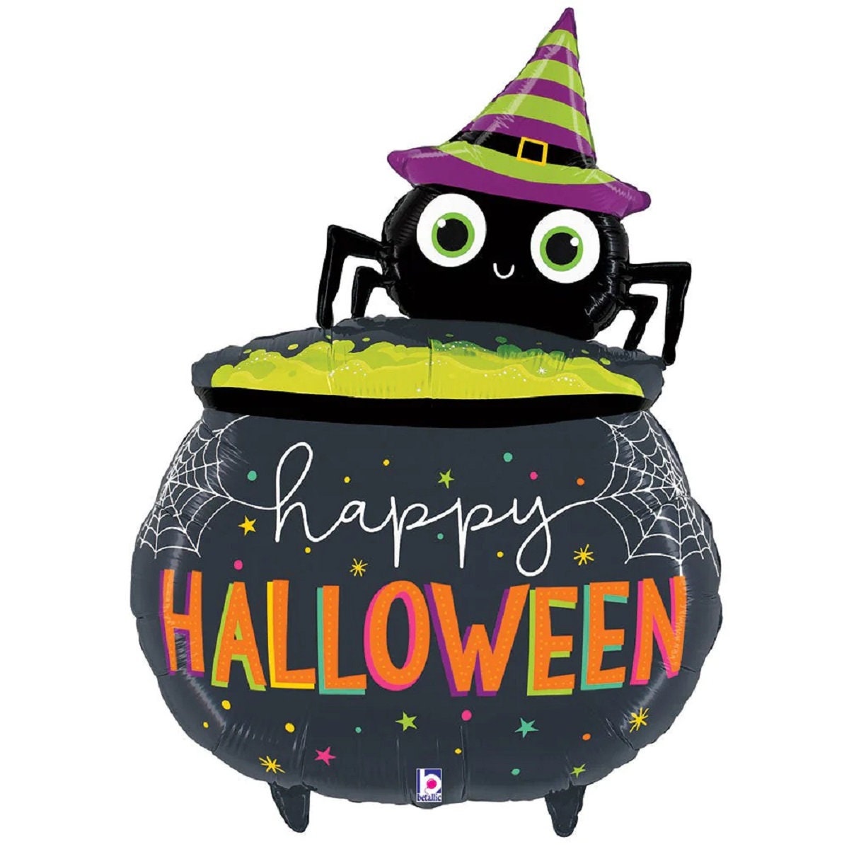 44" Halloween Spider Cauldron | Fun Spooky GHOST & PUMPKIN AIRLOONZ | Halloween party decorations and supplies | Halloween Balloons