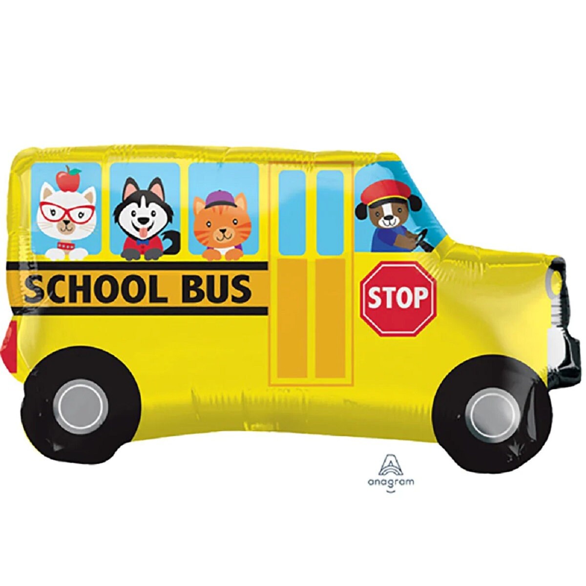 56" SELFIE SCHOOL BUS Airloonz | Back to school supplies and decorations | Classroom Decoration | Back to school Balloon | School Bus Frame