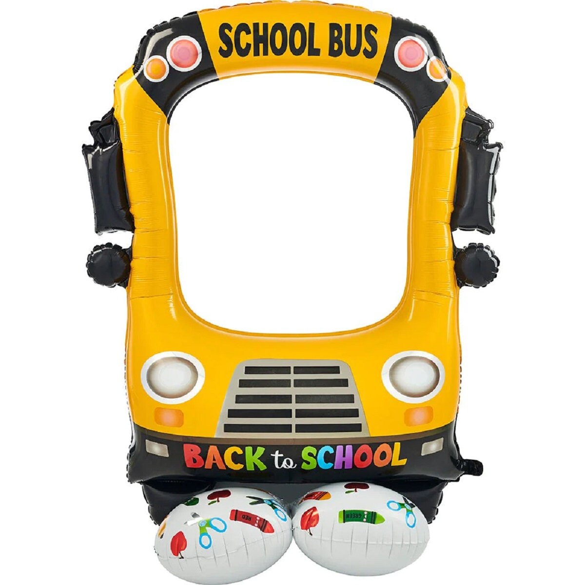 56" SELFIE SCHOOL BUS Airloonz | Back to school supplies and decorations | Classroom Decoration | Back to school Balloon | School Bus Frame