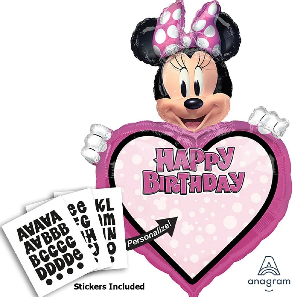 33" Minnie Mouse Forever Personalized | Minnie Mouse Balloons Party decorations and supplies | Minnie Mouse party ideas | Girl birthday