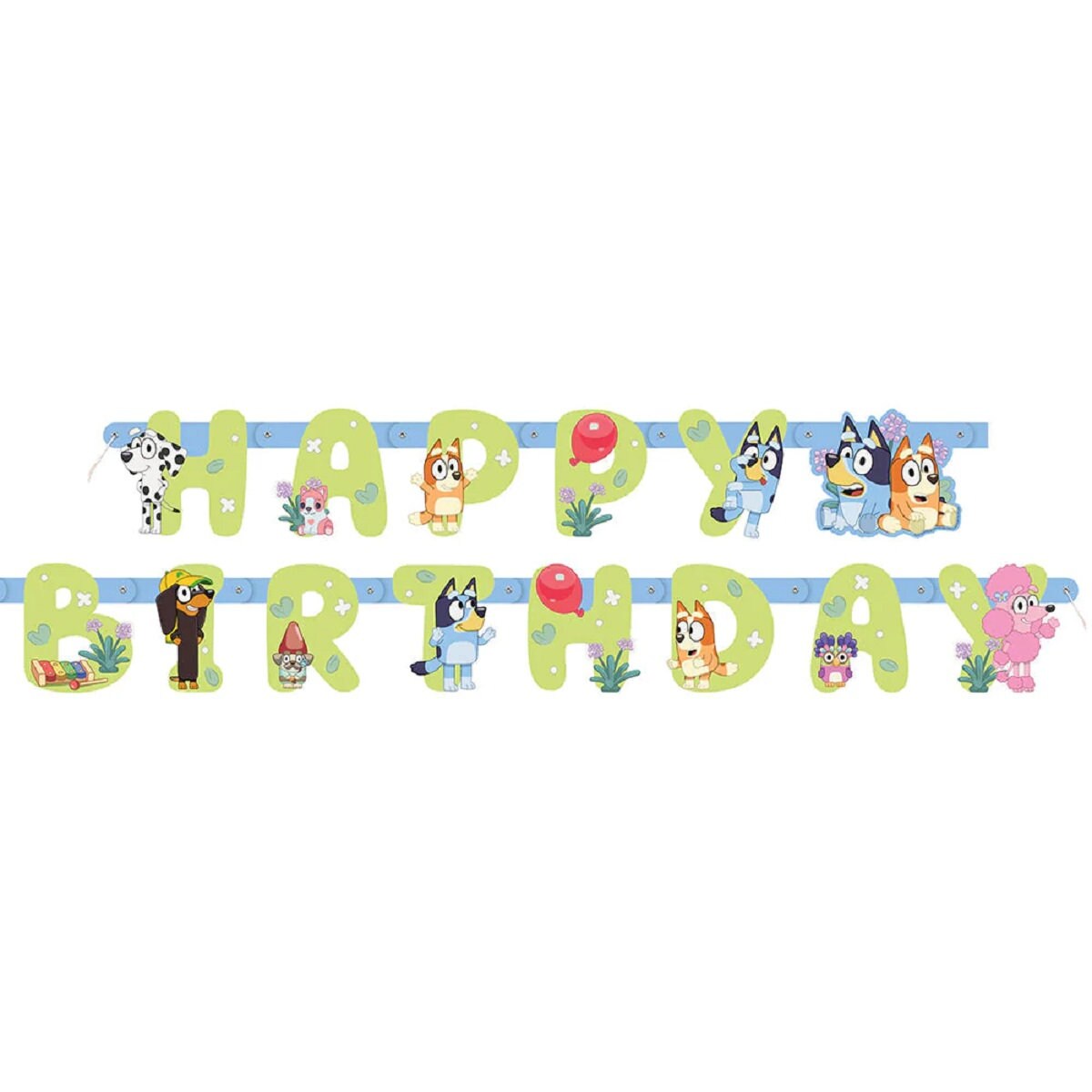 Unique Bluey Birthday Banner 6ft | Bluey Birthday Decoration | Bluey Party Supplies | Bingo Birthday Party | Bluey Happy Birthday Tableware