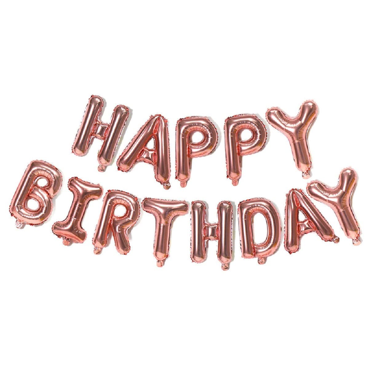 Blush Birthday Foil Balloon Bouquet, 5pc | Rose Gold Happy Birthday Balloon | Birthday Balloons | Blush Balloons | Large Gold Rose Numbers