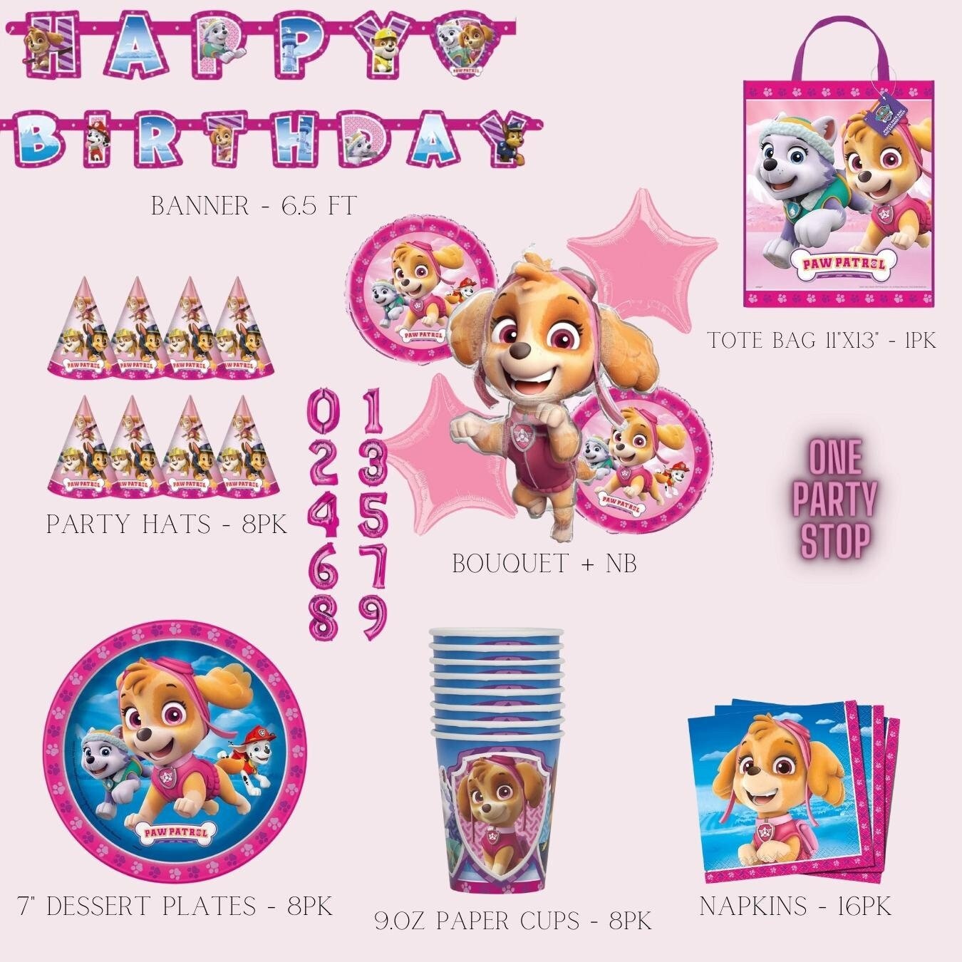 Skye Paw Patrol Party Supplies