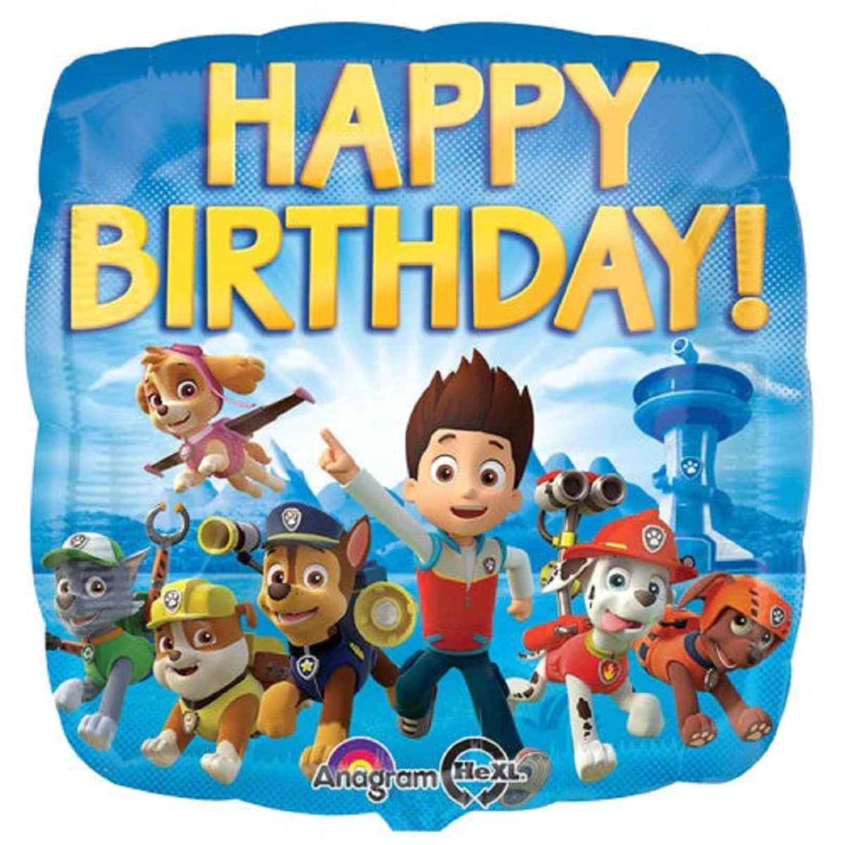 38" Paw Patrol Chase Anagram Licensed | Paw Patrol Balloons | PAW Patrol Foil Balloon Bouquet | Paw Patrol Birthday decorations | Chase