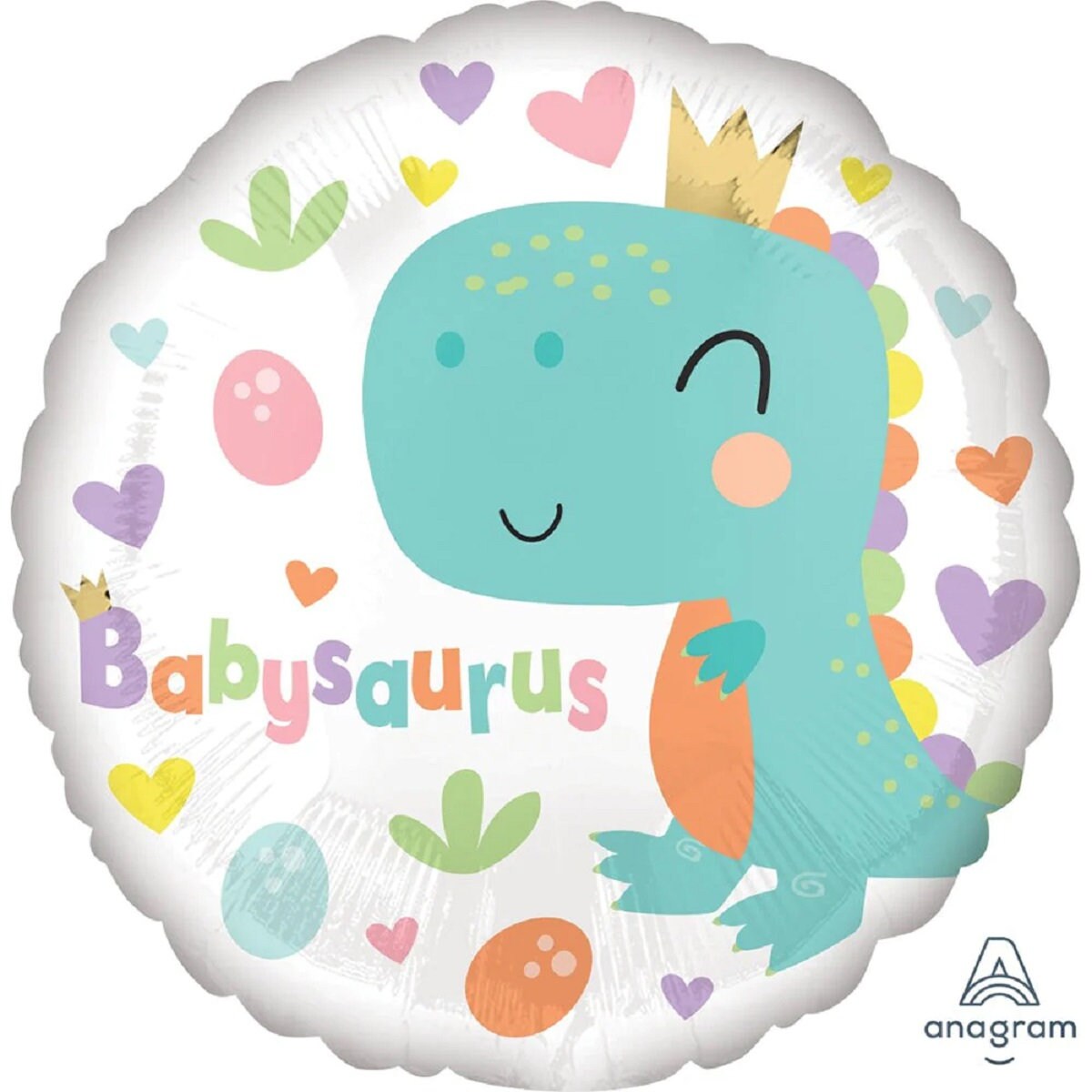 Babysaurus Foil Balloon bouquet, 5pc | 31" BABYSAURUS Balloon | Dinosaurs Decorations | Cute baby Dinosaur | Kids Dino Birthday