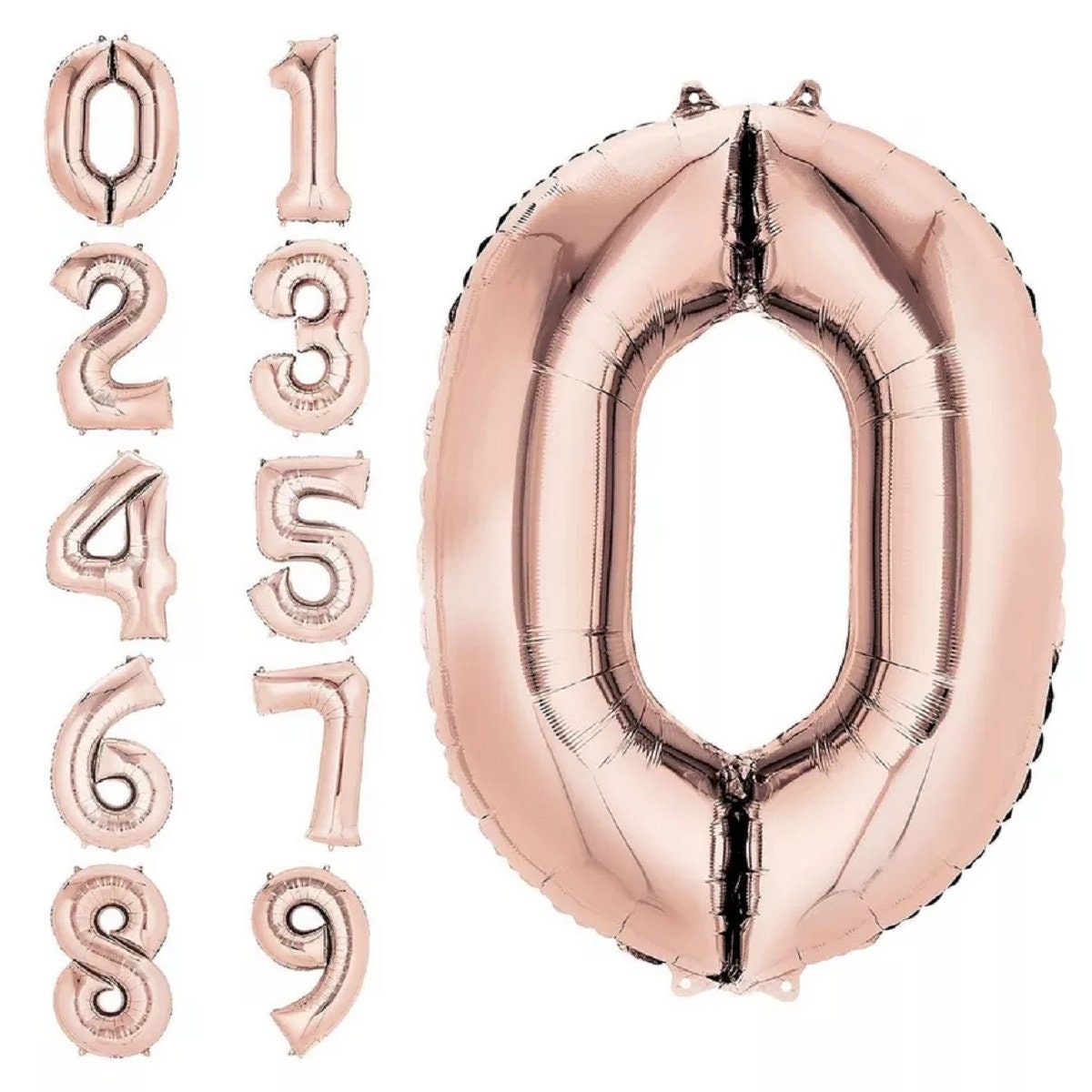 Dirty 30 Rose Gold Balloons | Dirty 40 | Dirty 50 | Dirty 80 | Blush Birthday Balloon Bouquet | Birthday Balloons | Large Gold Rose Numbers