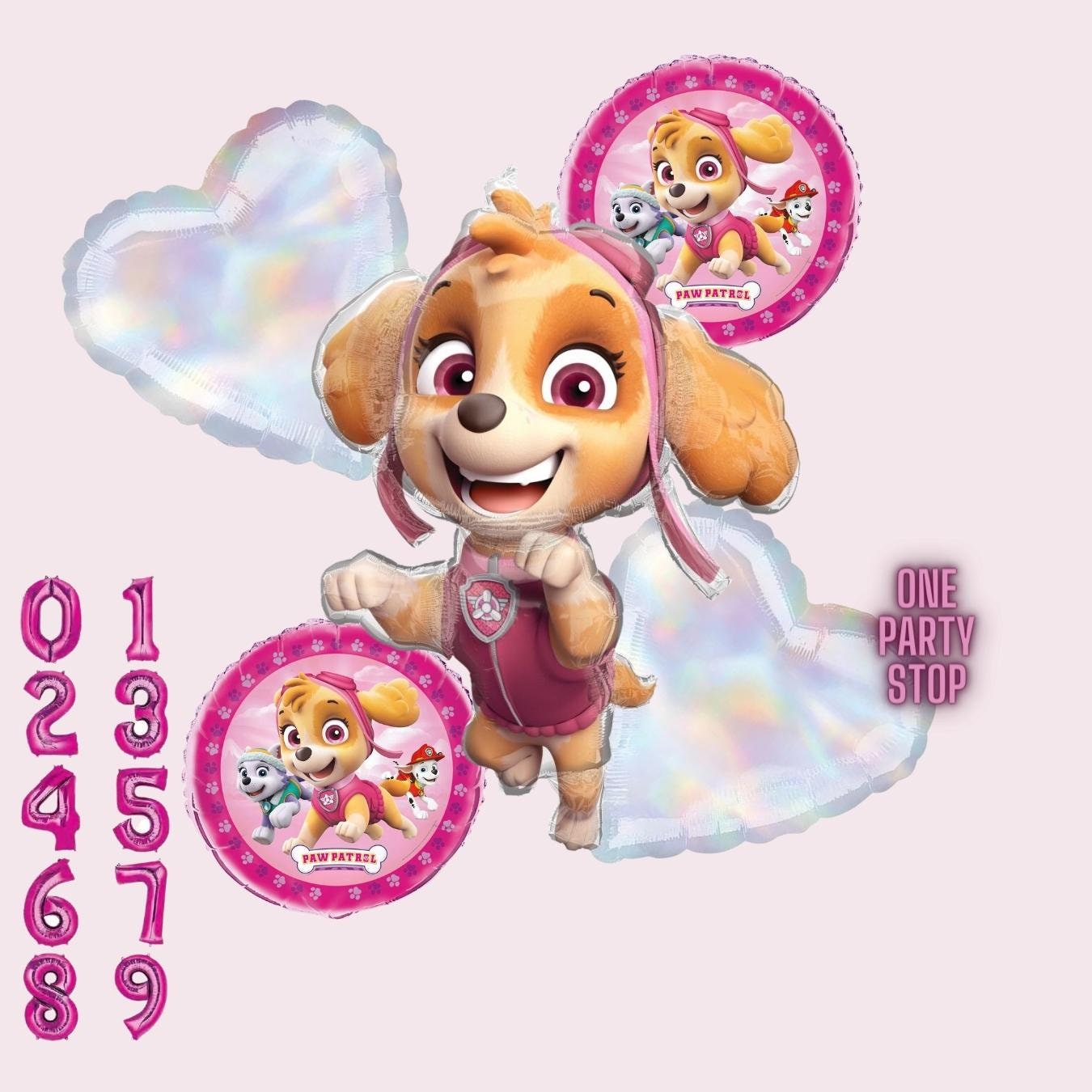 Paw Patrol Girl party supplies | Skye birthday banner | Skye PAW Patrol Foil Balloon Bouquet | Paw Patrol girl Birthday decorations | Skye