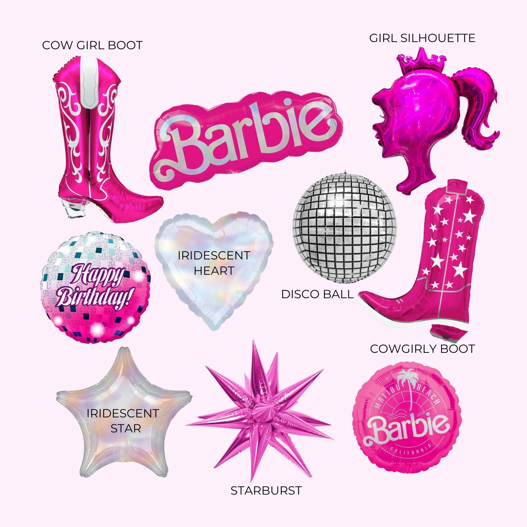 Barbie Balloons Anagram Licensed | Barbie Balloons | CowGirl Barbie Balloon | Barbie Decorations for party | Barbie Birthday Decorations