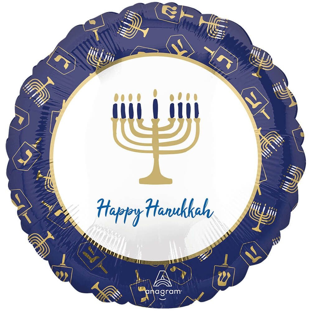 29" Happy Hanukkah Balloon | Hannukah Menorah | Menorah Balloon | Hanukkah Decorations | Happy Hanukkah | Holiday Party supplies | Menorah
