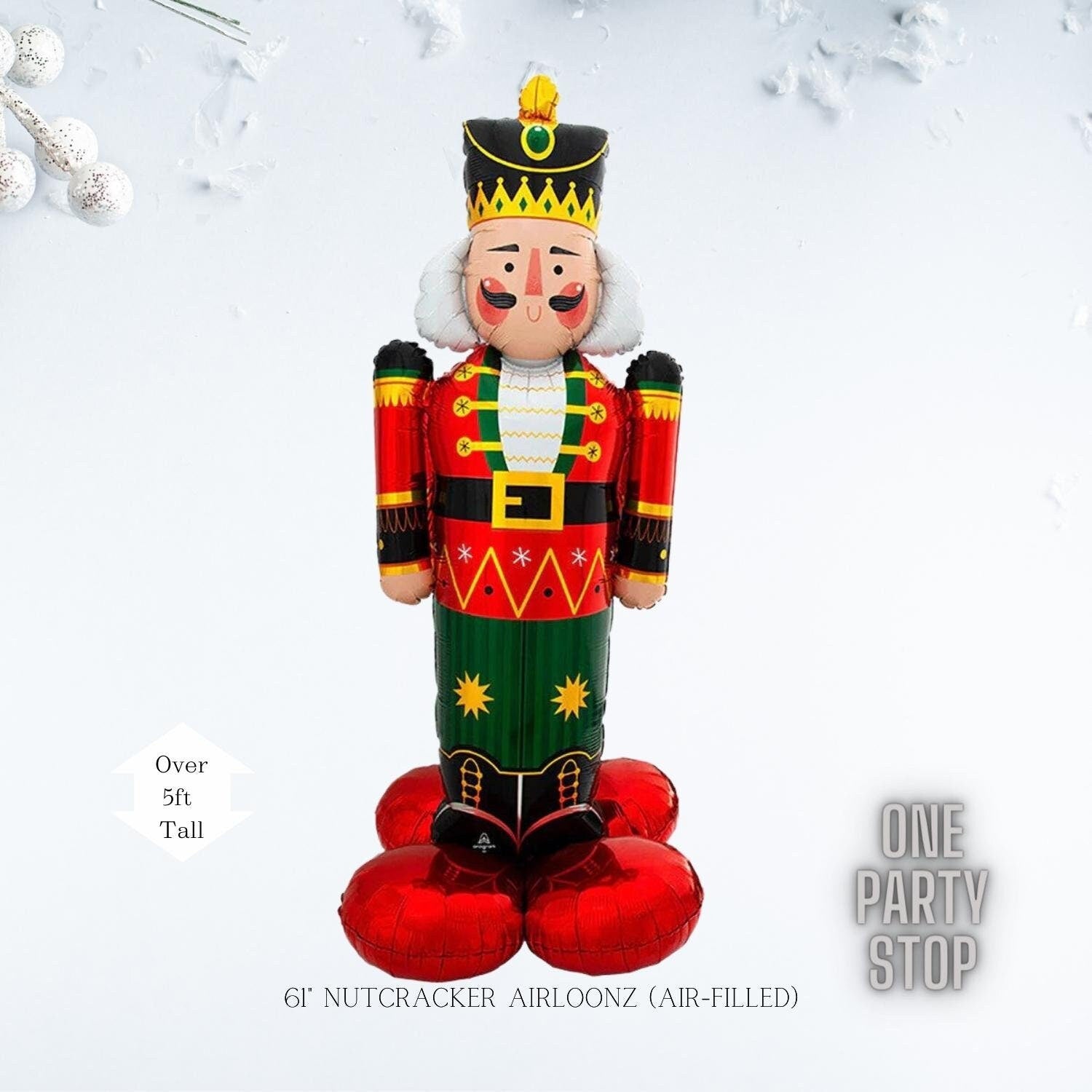 61" Nutcracker AIRLOONZ | Christmas balloons | Christmas Decorations | Holiday Decorations | Holiday Party supplies | Gingerbread Man