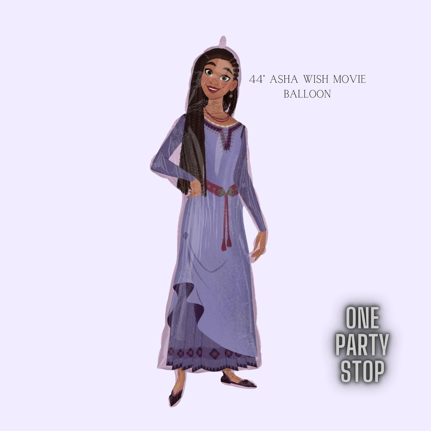 Asha Wish Balloon - Anagram Licensed | Wish Movie Balloons | Asha Balloon | Asha Party Decorations | Wish Party Supplies | Asha | Wish Movie