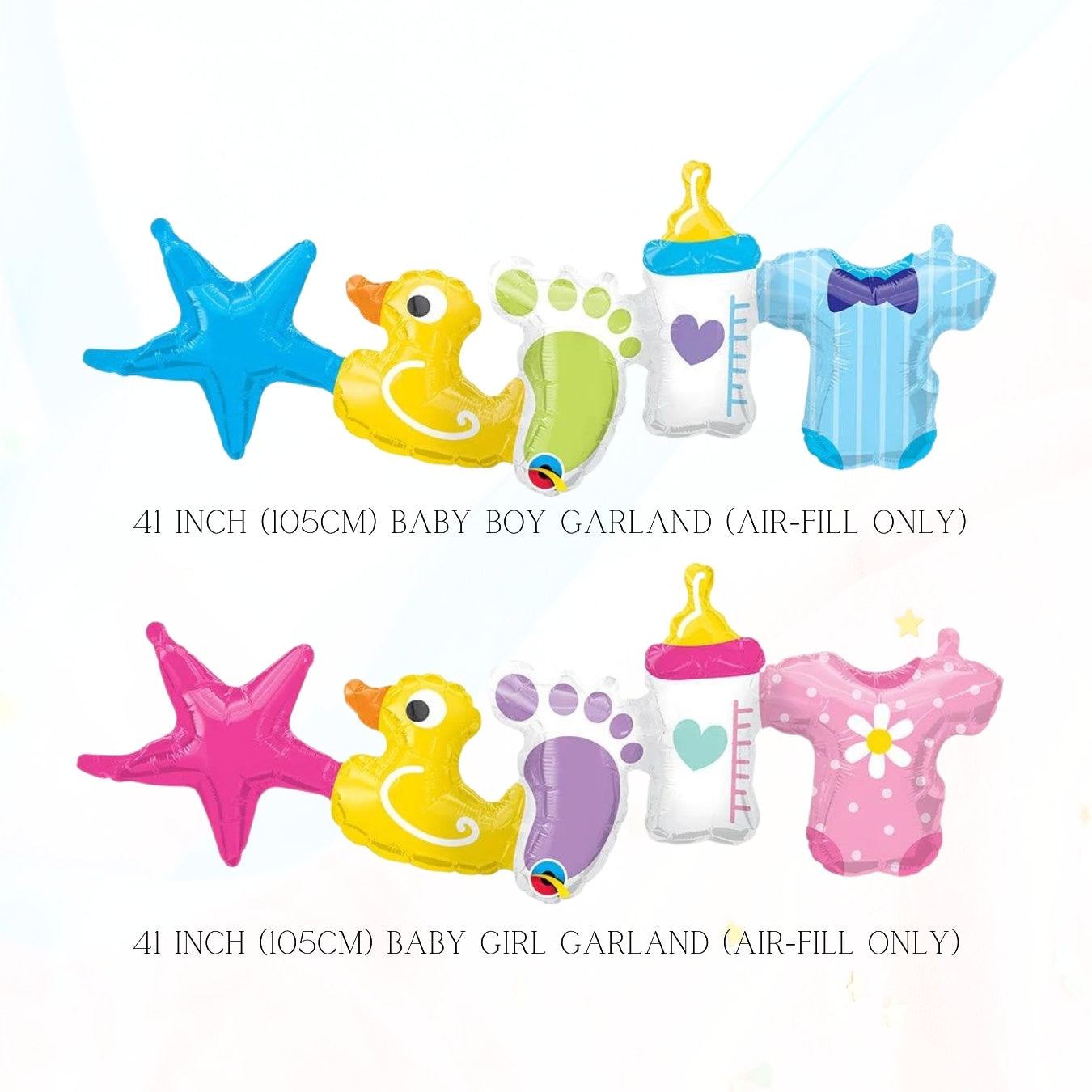 Baby Boy Baby Girl Garland balloons | Baby Shower Balloons | Baby Shower Decorations | Gender Reveal Balloons | It's a Boy or It's a Girl